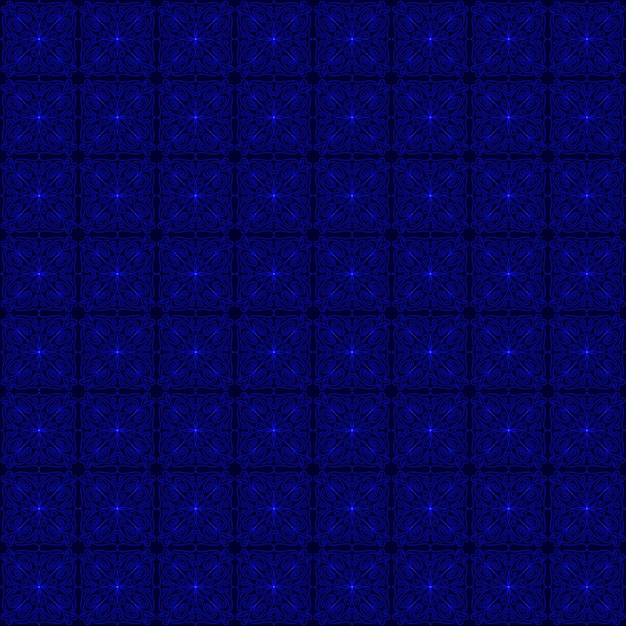 patrón sin costuras abstracto línea de flores florales azules