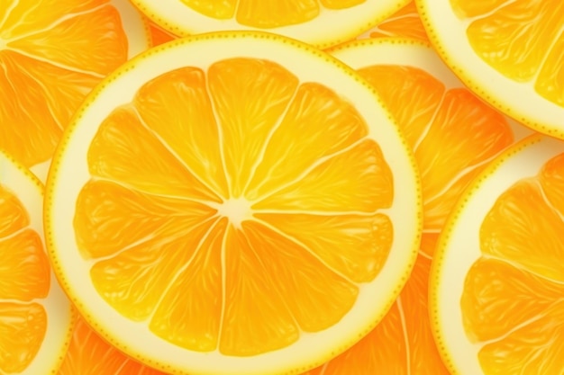 Foto patrón sin costuras abstracto con rodajas de naranja y limón