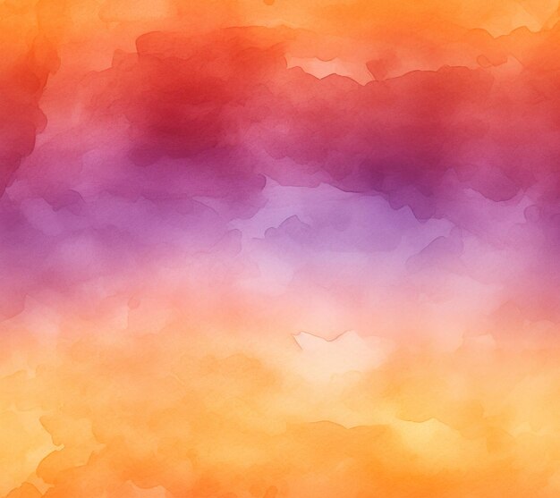 El patrón sin costuras de la acuarela de ombre púrpura naranja sin costuras es papel digital generativo de IA