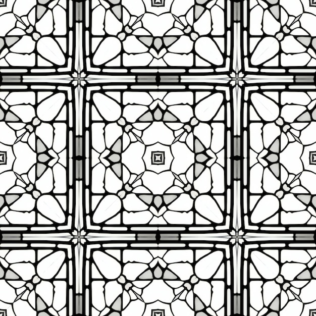 Patrón sin costuras con adorno geométrico abstracto Fondo blanco y negro