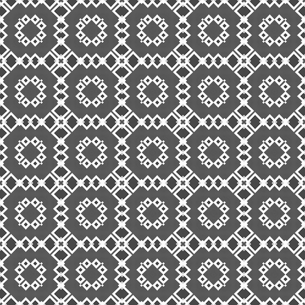 Patrón sin costuras en blanco y negro con un adorno geométrico.