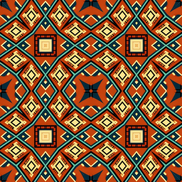 Patrón sin costuras boho étnico Textura de patchwork Tejido Adorno tradicional Motivo tribal