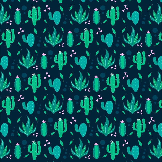 El patrón sin costuras del cactus