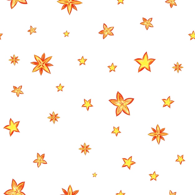 Patrón sin costuras del cielo nocturno con estrellas Ilustración de acuarela de río Fondo de papel pintado