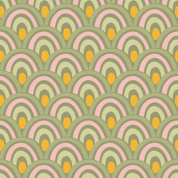 Patrón sin costuras con círculos de colores Fondo abstracto Ilustración vectorial
