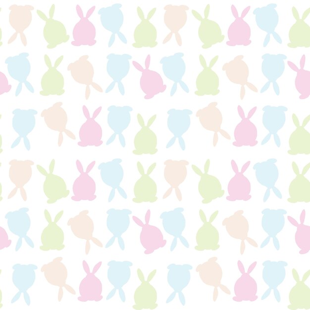 Patrón sin costuras con conejitos de Pascua