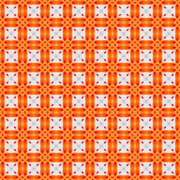 Un patrón sin costuras con cuadrados naranjas y blancos.
