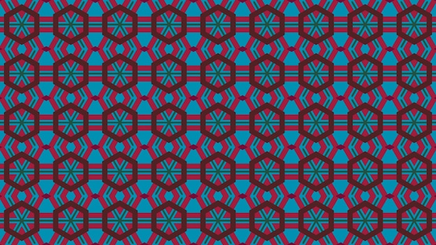 Un patrón sin costuras de cuadrados y triángulos de colores.