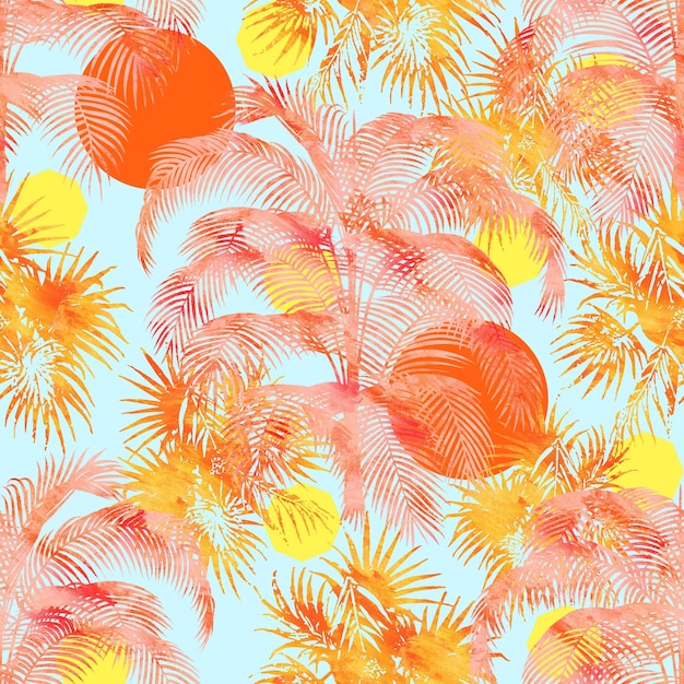 Patrón sin costuras decorativo naranja de los trópicos Fondo repetitivo Impresión de papel tapiz para azulejos