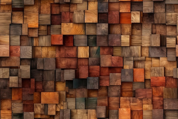 Patrón sin costuras con diseño de fondo de papel tapiz de arquitectura de arte envejecido de madera abstracta IA generativa