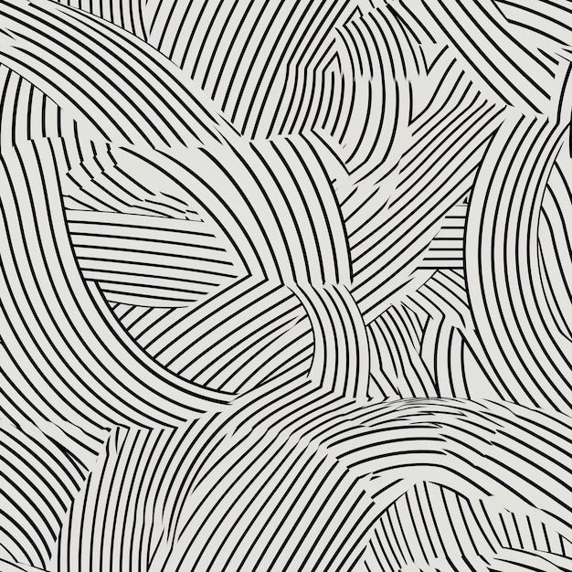 Patrón sin costuras con diseño de fondo de papel tapiz de ilustración simple de arte de línea abstracta IA generativa