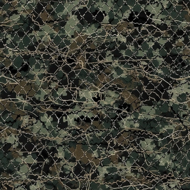Foto patrón sin costuras con diseño de fondo de papel tapiz de textura de tela de camuflaje militar ai generativa