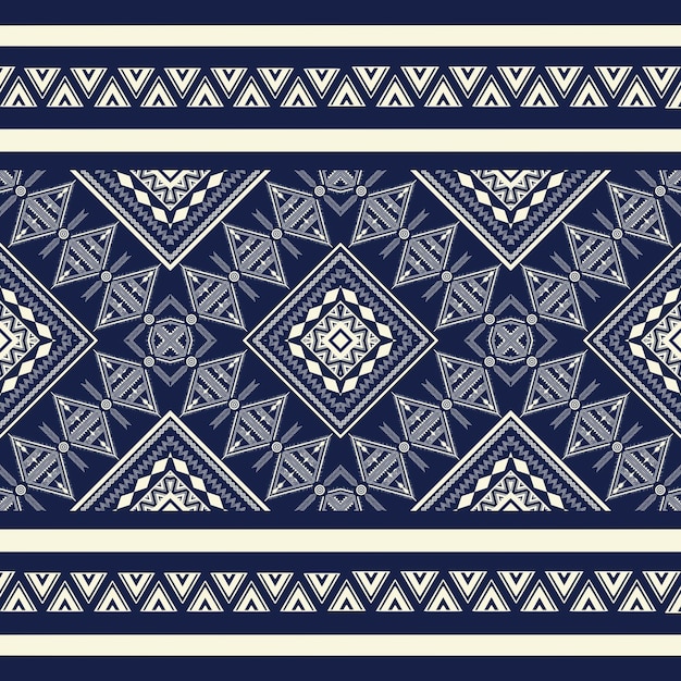 Patrón sin costuras de estilo geométrico oriental retro vintage étnico Resumen folk tradicional Ikat trop