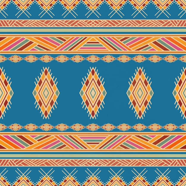 Patrón sin costuras de estilo geométrico oriental retro vintage étnico Resumen folk tradicional