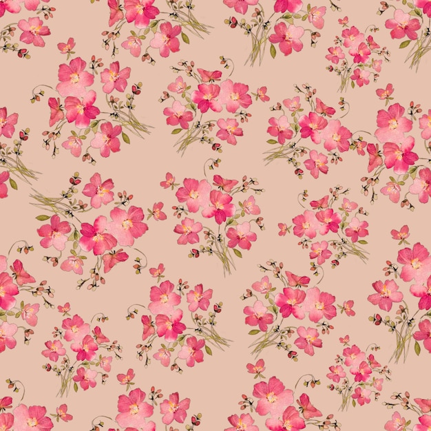 patrón sin costuras floral rosado