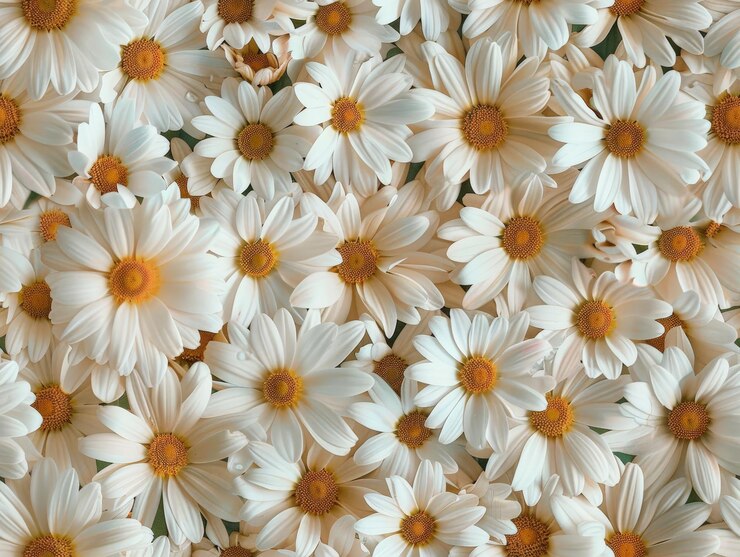Patrón sin costuras flores blancas papel tapiz de fondo
