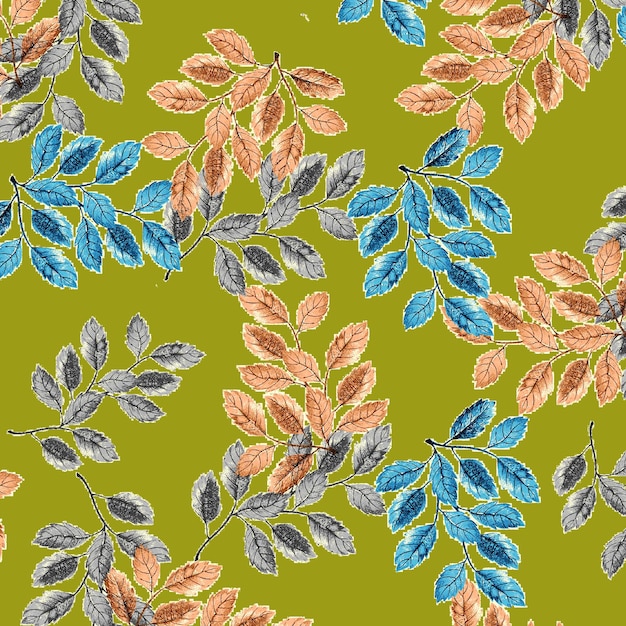 Patrón sin costuras con flores blancas rama de eucalipto línea dorada en fondo beige acuarela ilustración botánica de hierbas para impresiones