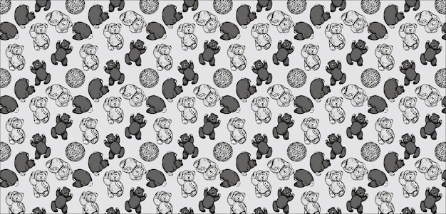 patrón sin costuras con fondo pelo suave esponjoso de oso o conejo patrón y textura sin costuras