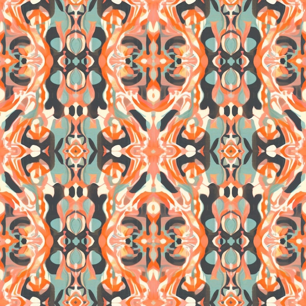 Un patrón sin costuras con formas y colores abstractos.