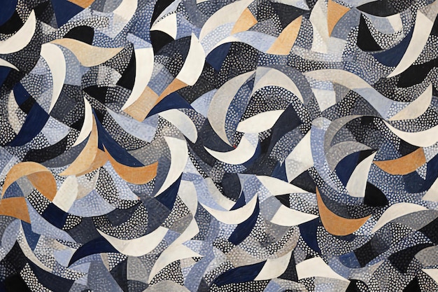 Patrón sin costuras con formas geométricas abstractas Fragmento de obra de arte