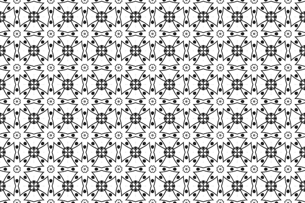 patrón sin costuras con formas geométricas en blanco y negro sobre un fondo blanco