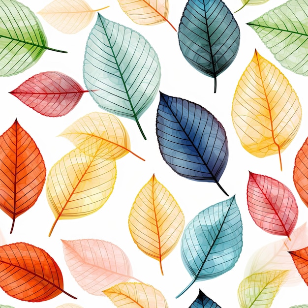 El patrón sin costuras de las hojas de colores