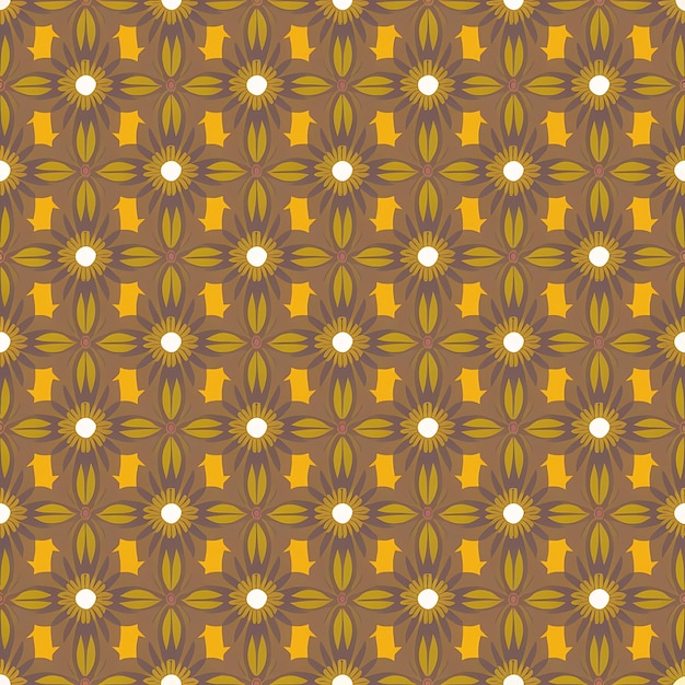 Patrón sin costuras con ilustración de flores abstractas