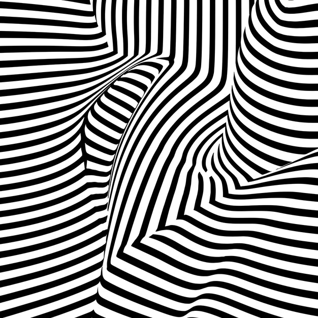 Patrón sin costuras con líneas retorcidas vector lineal azulejos de fondo papel tapiz