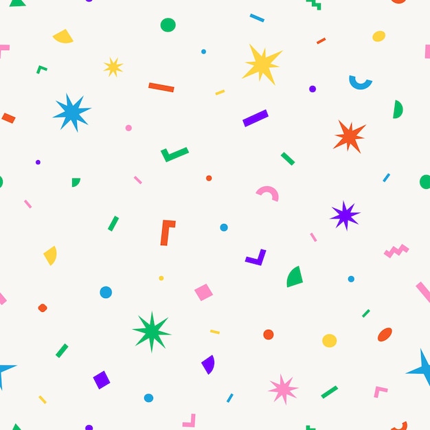 Patrón sin costuras de Memphis sobre fondo blanco Ilustración vectorial 10 pasos