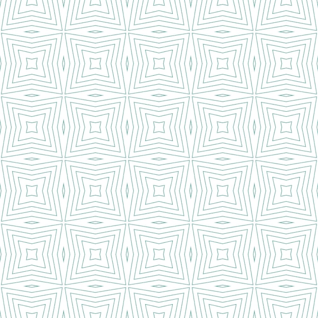 Patrón sin costuras de mosaico turquesa simétrica