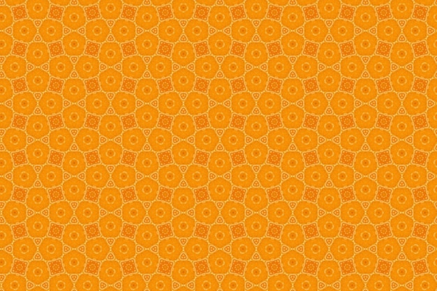 patrón sin costuras naranja con una flor amarilla en un vector de fondo naranja