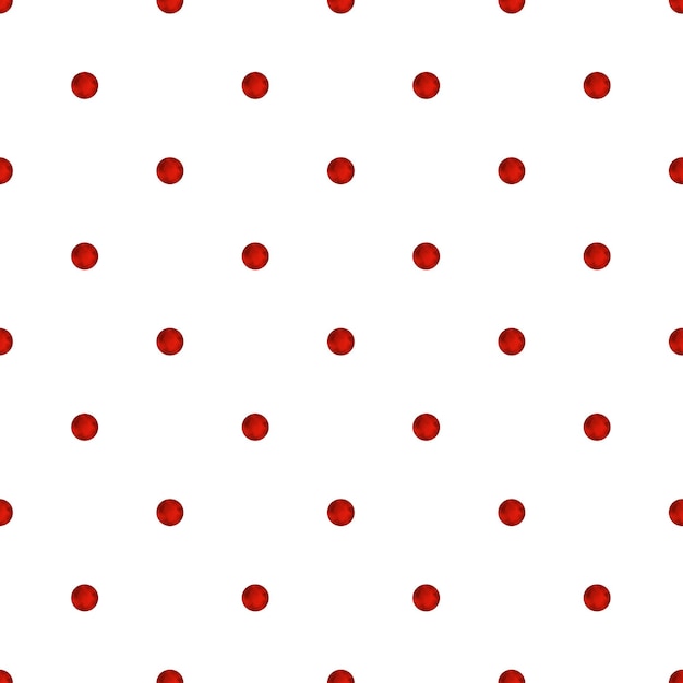 Patrón sin costuras de ollas rojas sobre fondo blanco ilustración en acuarela de colores brillantes dibujada a mano