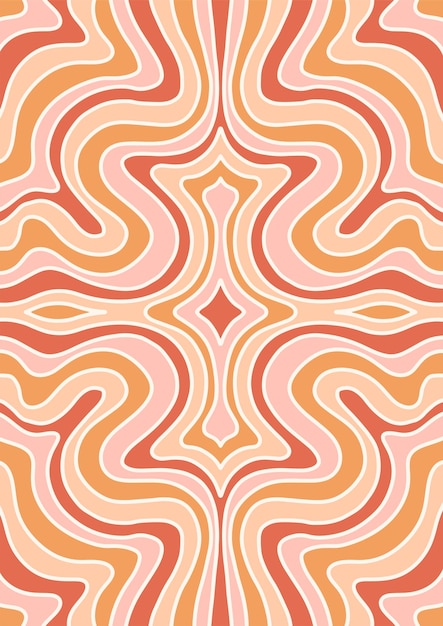 Patrón sin costuras con ornamento abstracto en estilo retro Ilustración vectorial