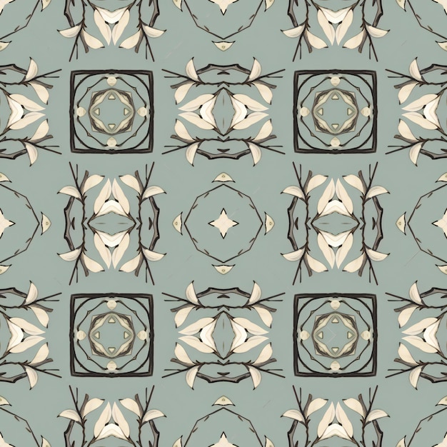 Foto patrón sin costuras con ornamento floral abstracto para, por ejemplo, decoraciones de pared de papel tapiz de tela