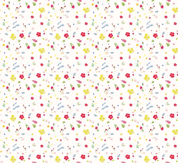 Patrón sin costuras pequeña flor sobre un fondo brillante