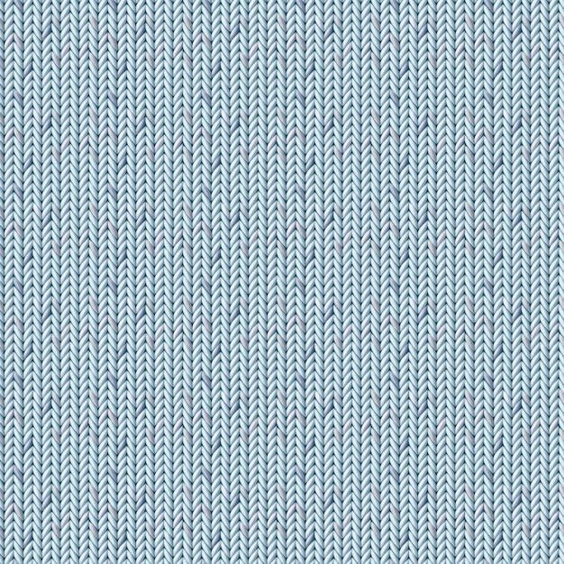 Patrón sin costuras que imita el tejido a mano en tonos azules