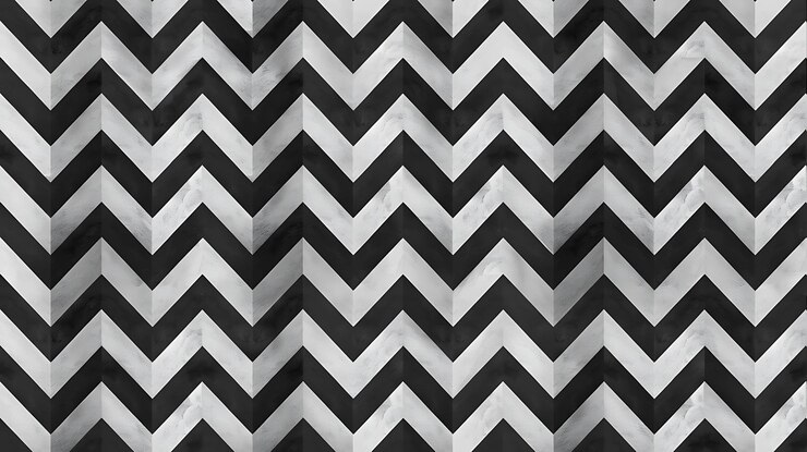 Foto un patrón sin costuras de rayas chevron negras y blancas con una textura de mármol