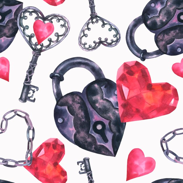 Patrón sin costuras sobre un fondo gris de la colección del día de San Valentín.