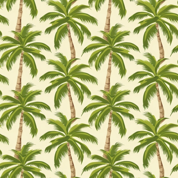 Patrón sin costuras tropical con palmeras Vibración exótica de verano para papel tapiz de tela o fondo