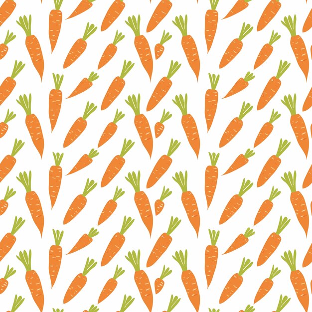 Foto el patrón sin costuras de zanahorias se puede usar para el fondo de papel tapiz de envoltura de regalos