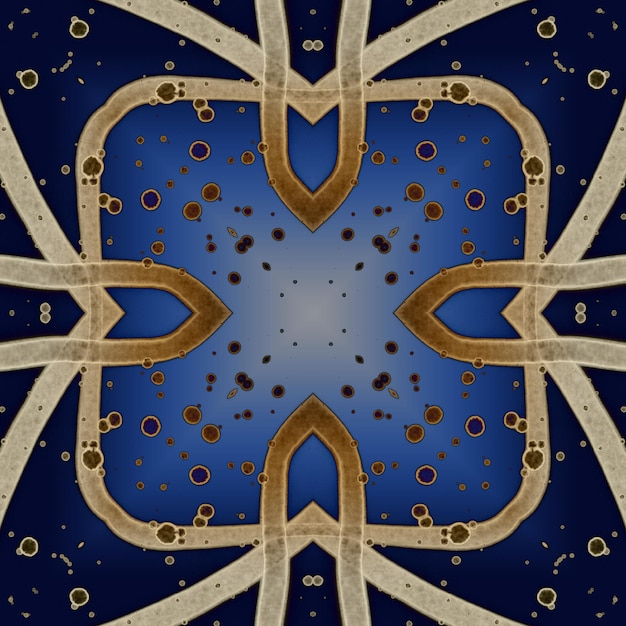Patrón cuadrado abstracto sin costuras Tinta de alcohol en el arte moderno Mandala