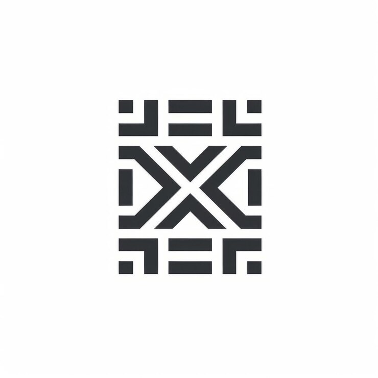 Foto patrón cuadrado minimalista con icono x