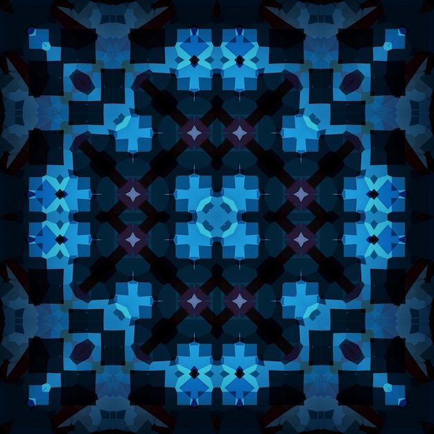 Patrón cuadrado simétrico sin costuras Textura de patrón abstracto
