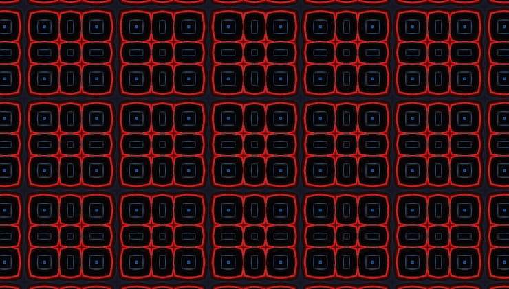 Foto un patrón de cuadrados que son rojos, azules y negros