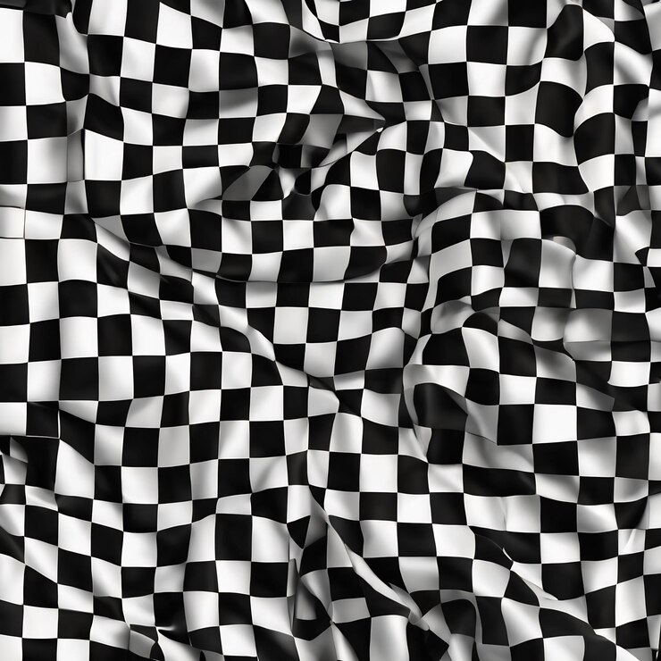 Foto un patrón a cuadros en blanco y negro con cuadrados