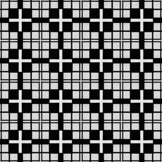 Patrón a cuadros en blanco y negro con cuadrados.