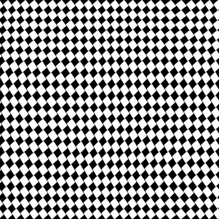 Foto un patrón de cuadros en blanco y negro con un diseño diagonal ai generativo