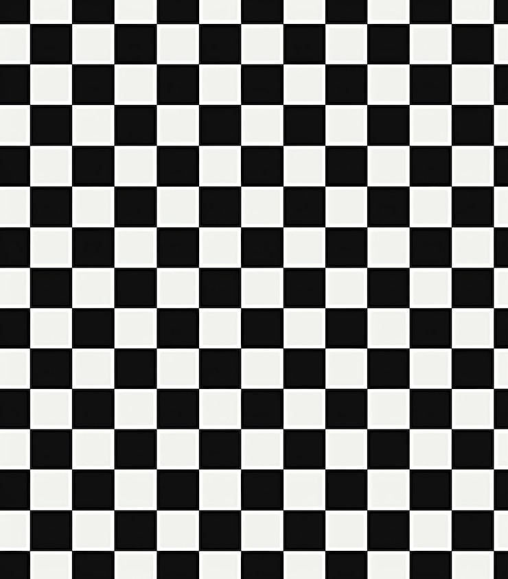 Foto el patrón a cuadros en blanco y negro de la parte superior de la imagen