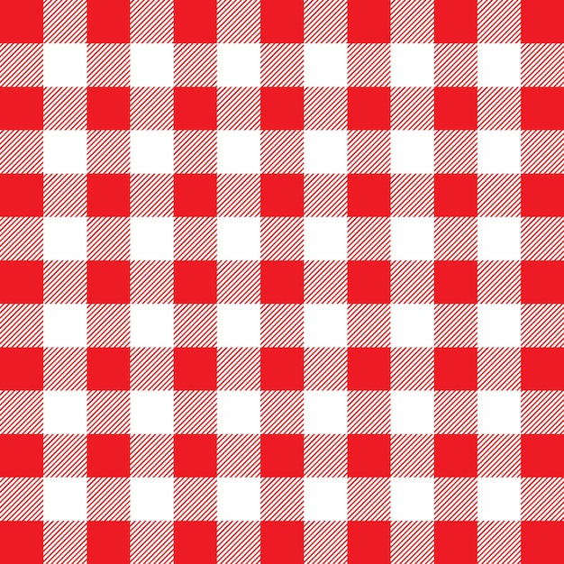 Patrón a cuadros rojo y blanco
