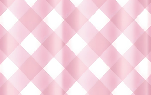 Patrón a cuadros rosa y blanco con un patrón de diamantes.